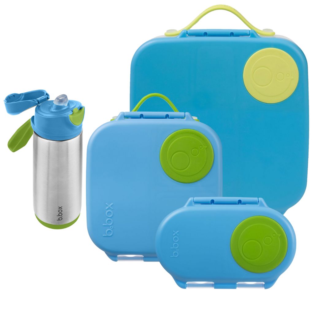 B.Box Ocean Breeze Bento Lunchbox Bundle - Large, Mini, Snackbox, & Drink Bottle [PRE-ORDER: SHIPS MID-DECEMBER 2023]