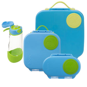 B.Box Ocean Breeze Bento Lunchbox Bundle - Large, Mini, Snackbox, & Drink Bottle [PRE-ORDER: SHIPS MID-DECEMBER 2023]
