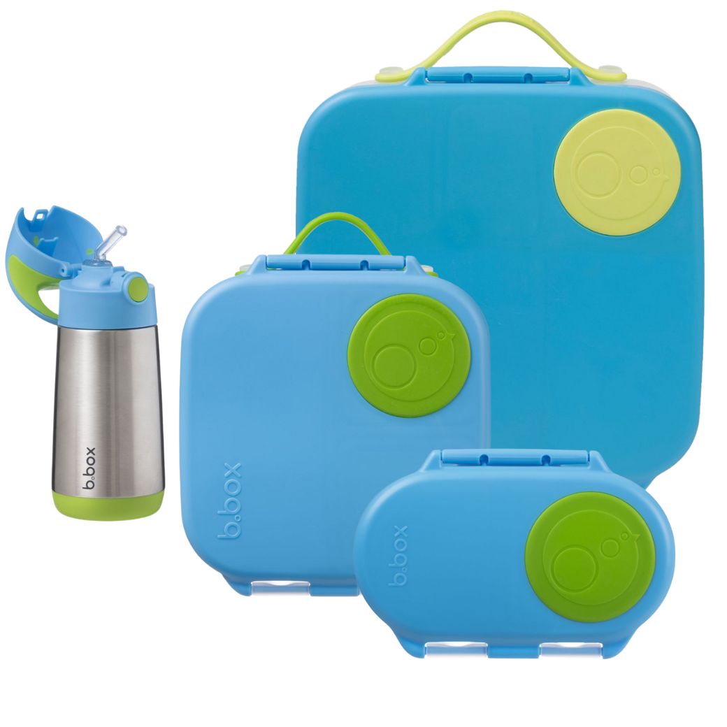 B.Box Ocean Breeze Bento Lunchbox Bundle - Large, Mini, Snackbox, & Drink Bottle [PRE-ORDER: SHIPS MID-DECEMBER 2023]