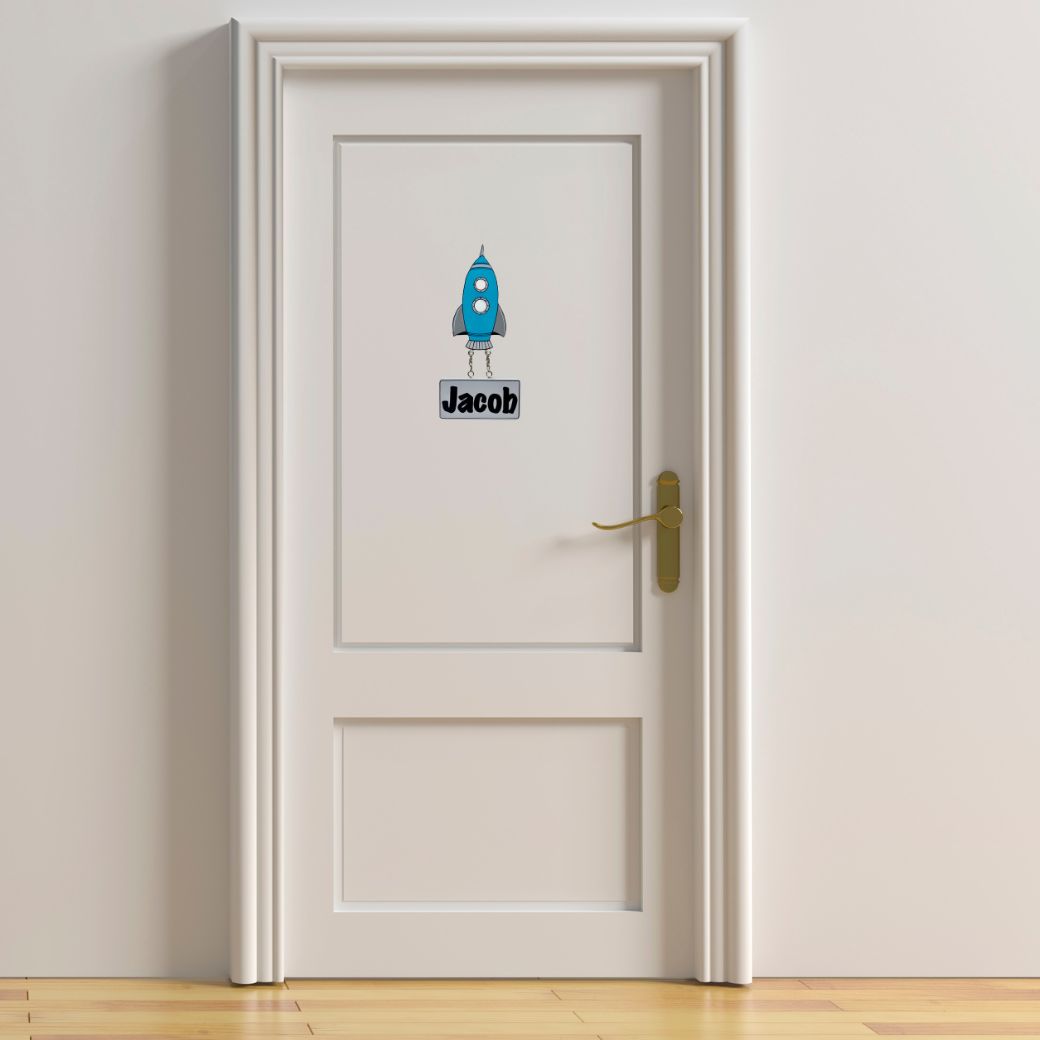 Kids personalised, decorative, and hand made door plaque - Space - Mikki and Me Kids