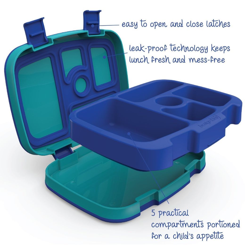 blue bentgo kids leak proof lunch box for school - Mikki and Me