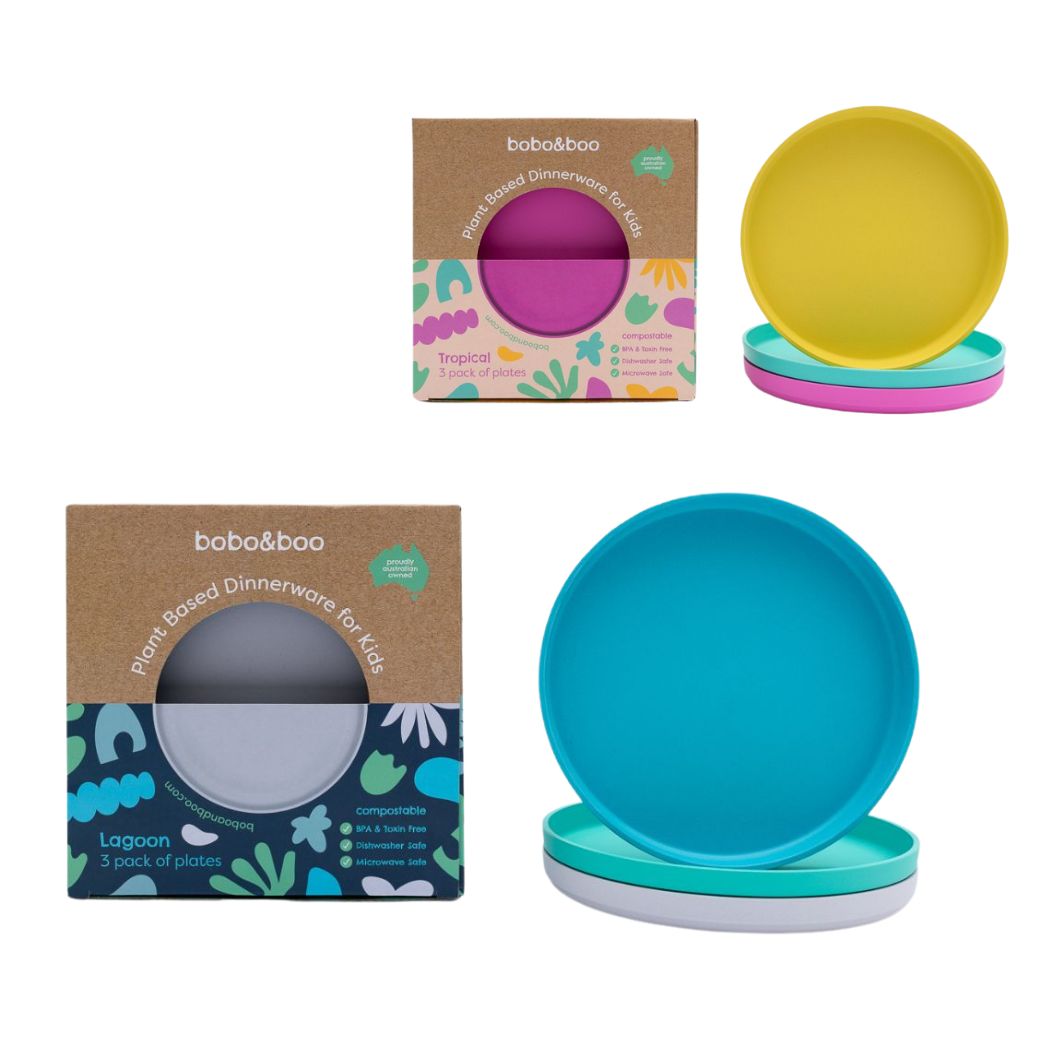 Bobo&Boo Plant-Based Plates - 3 Pack