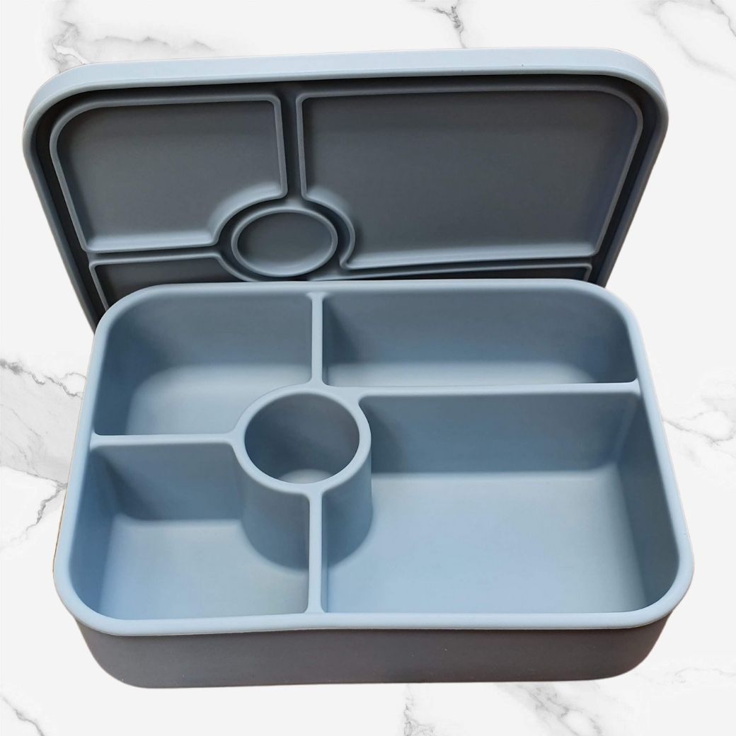 Silicone Bento Lunchbox with Five Compartments