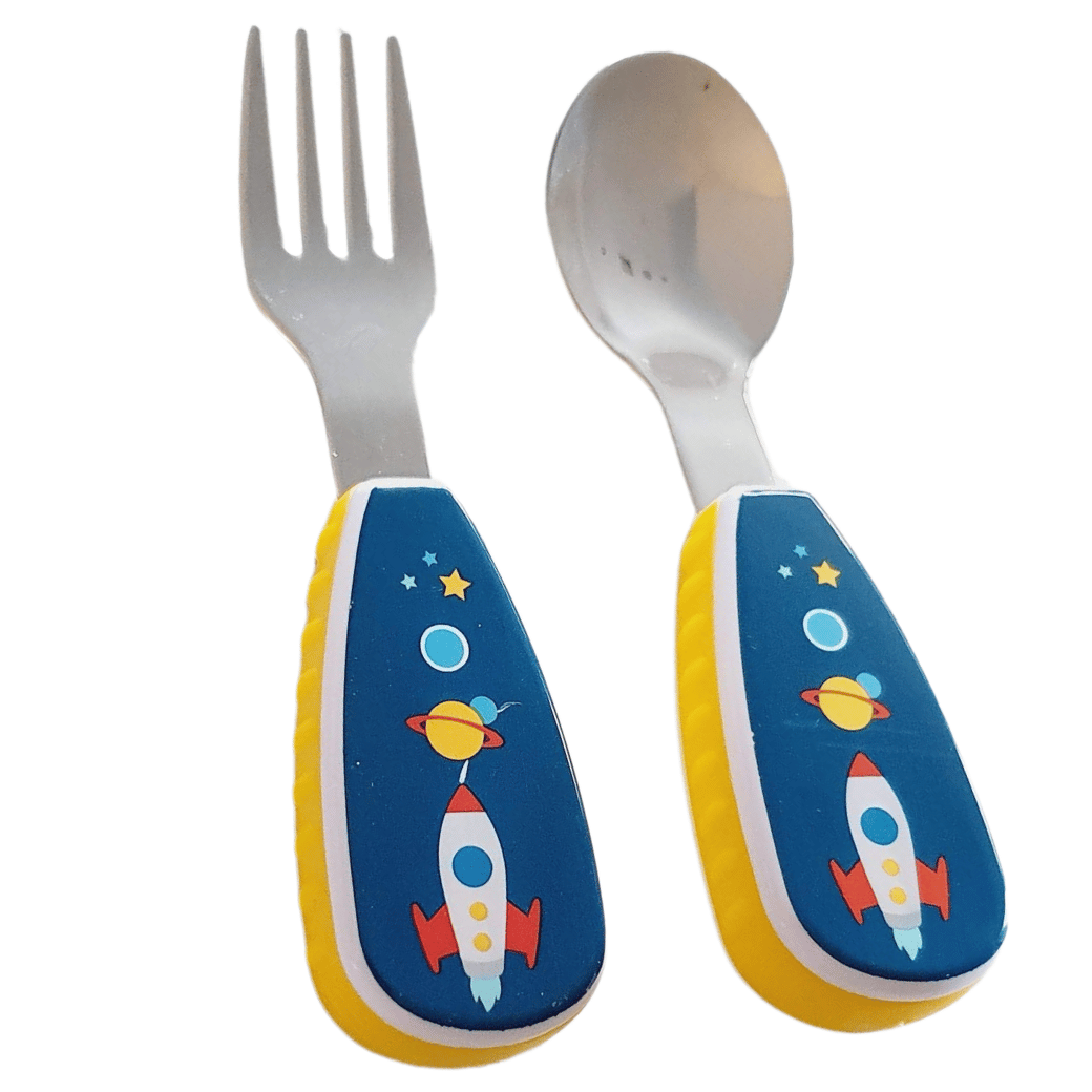 Stainless Steel Kids Fork & Spoon Cutlery Set