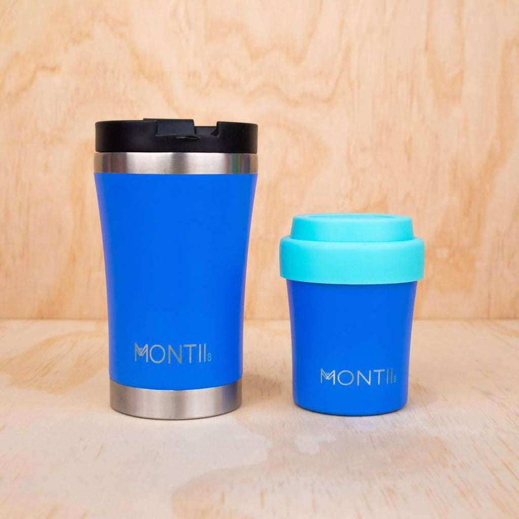 MontiiCo insulated stainless steel blueberry regular coffee cup for adults - Mikki and Me Kids