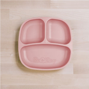 blush pink Replay divided plate made out of recycled plastic   Mikki and Me Kids