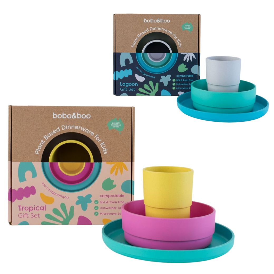 Bobo&Boo Plant-Based Dinnerware Gift Sets for Kids