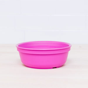bright pink replay bowl for kids made from recycled plastic - Mikki and Me Kids