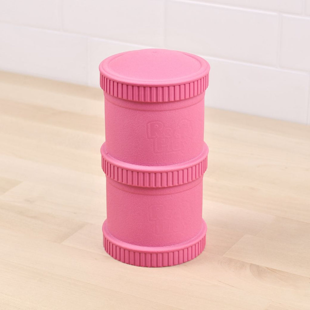 bright pink replay recycled plastic snack stack for kids - Mikki and Me Kids