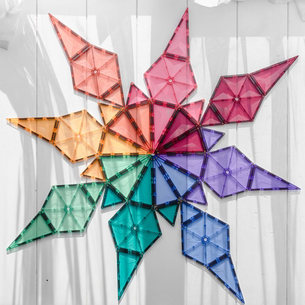 Connetix 202 piece pastel mega creative pack of magnetic tiles for kids - Mikki and Me Kids