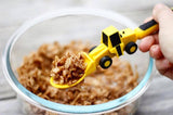 Construction themed utensils for kids Mikki and Me