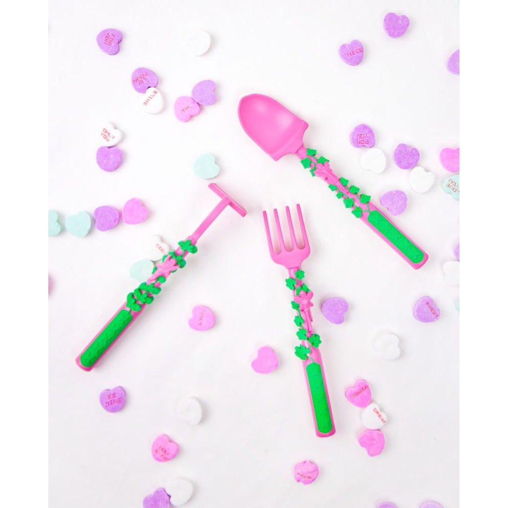 constructive eating garden fairy utensils and cutler for kids - Mikki and Me Kids