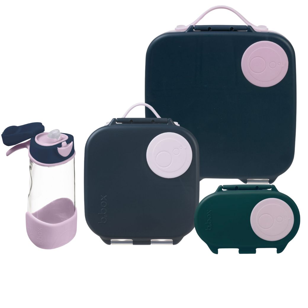 B.Box Indigo Rose Bento Lunchbox Bundle - Large, Mini, Snackbox, & Drink Bottle [PRE-ORDER: SHIPS MID-DECEMBER 2023]
