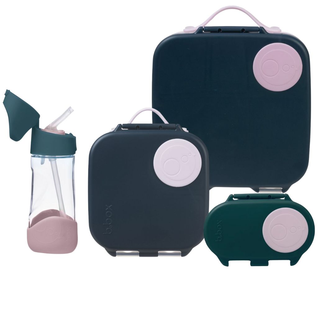 B.Box Indigo Rose Bento Lunchbox Bundle - Large, Mini, Snackbox, & Drink Bottle [PRE-ORDER: SHIPS MID-DECEMBER 2023]