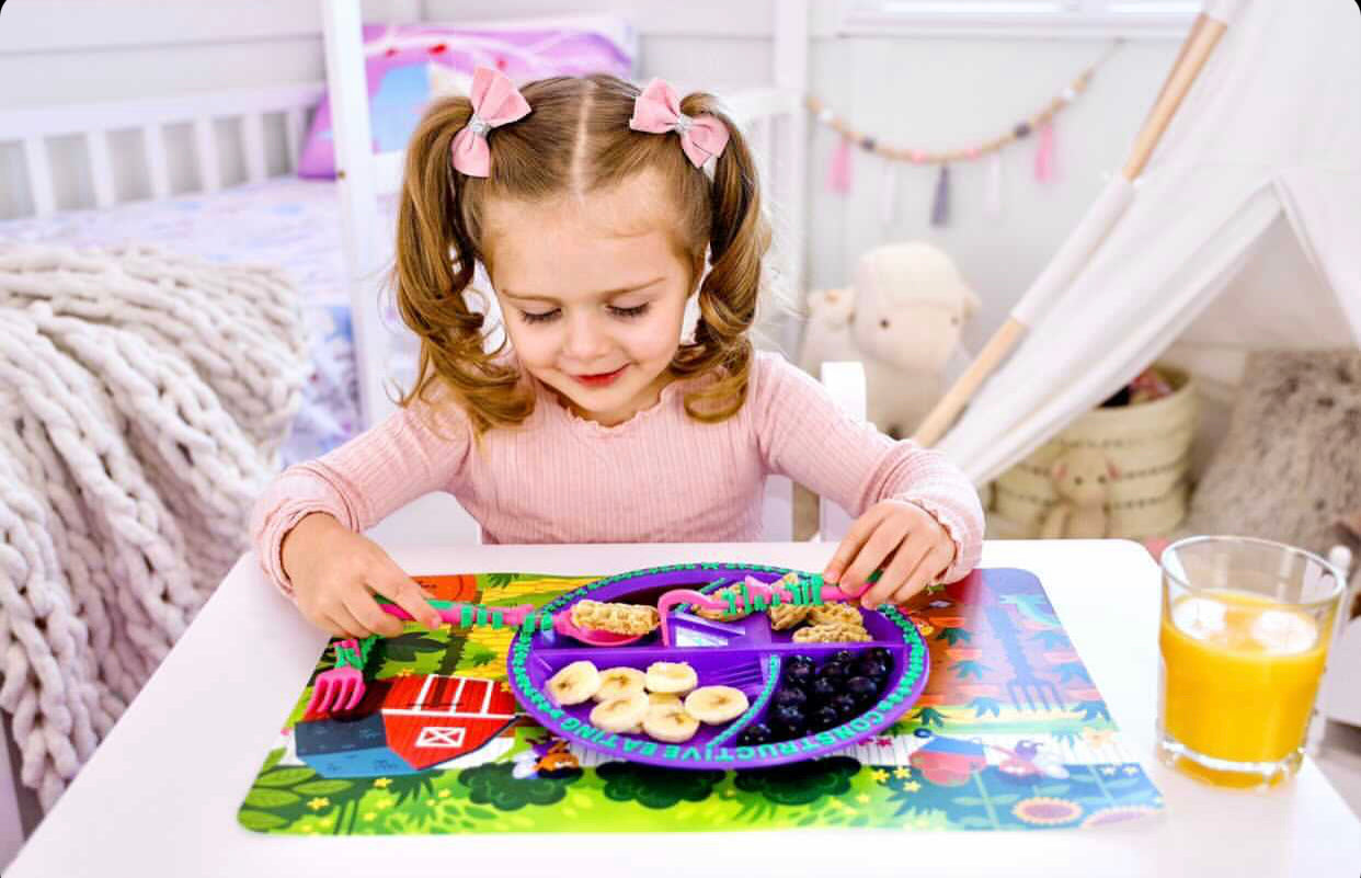 constructive eating garden fairy placemat for kids - Mikki and Me Kids