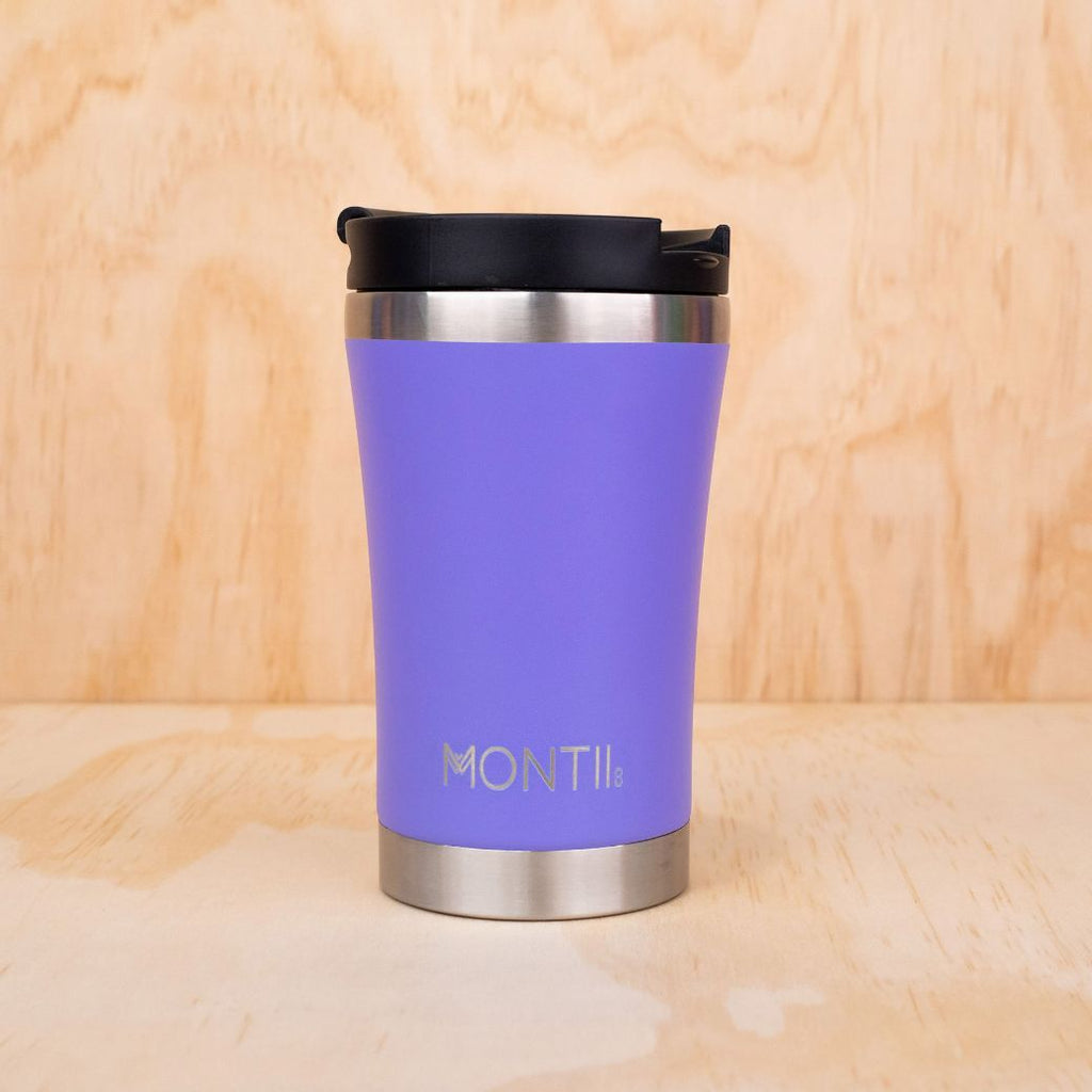 MontiiCo insulated stainless steel grape regular coffee cup for adults - Mikki and Me Kids