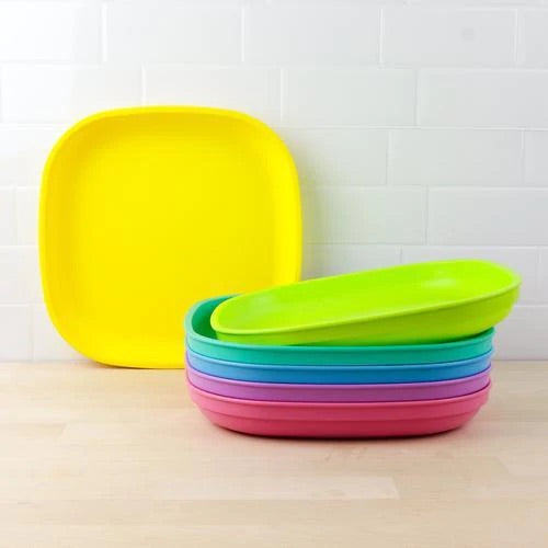RePlay Recycled Plastic Large Flat Plate Bundle "Sorbet" 6 Pack