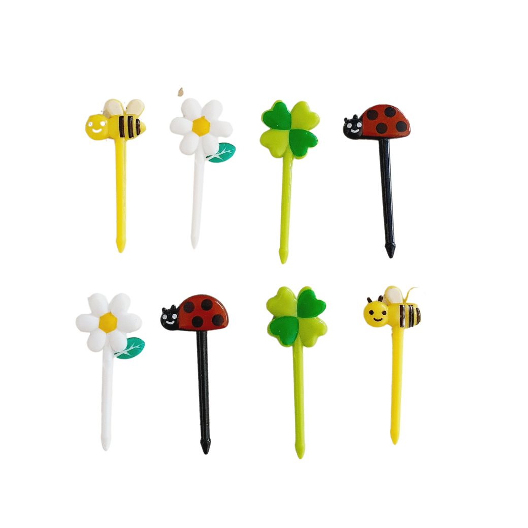 Lady Bird & Bumble Bee Themed Food Picks for Bento Lunchboxes