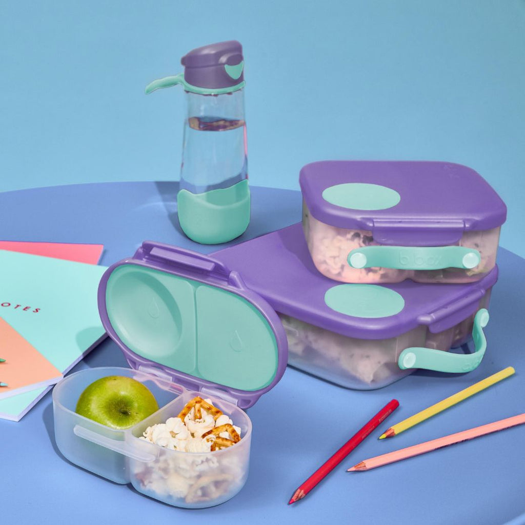 lilac pop b.box lunch boxes for kids and toddlers - Mikki and Me Kids