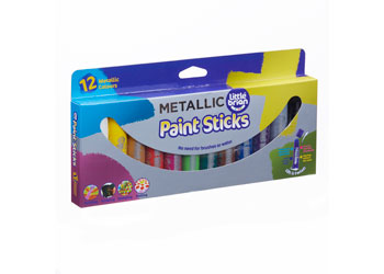 metallic little Brian paint sticks for kids activities twelve pack - Mikki and Me Kids
