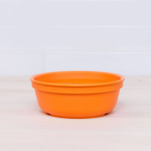orange replay bowl for kids made from recycled plastic - Mikki and Me Kids