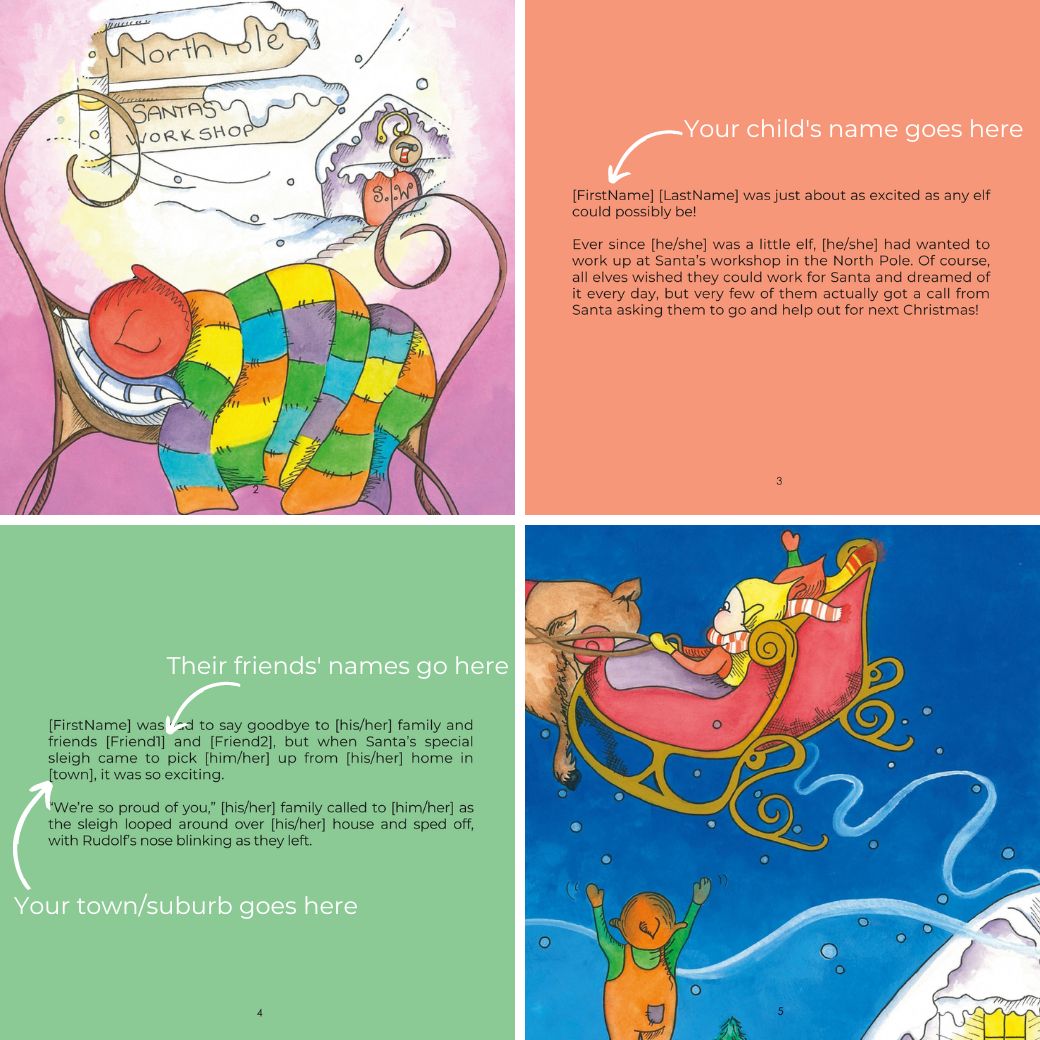 Santa's Helper - A Personalised Story for Your Kids [INCLUDES FREE SHIPPING]
