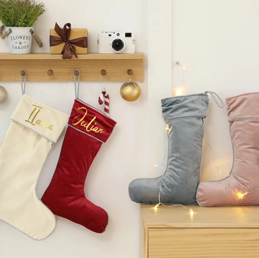 Personalised Velvet Santa Stockings [FREE SHIPPING]