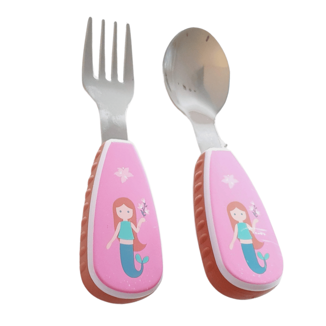 Stainless Steel Kids Fork & Spoon Cutlery Set