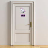 Kids personalised, decorative, and hand made door plaque - Unicorn Pink - Mikki and Me Kids
