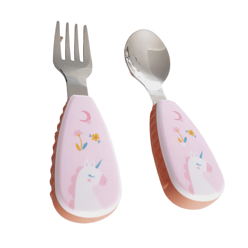 Stainless Steel Kids Fork & Spoon Cutlery Set