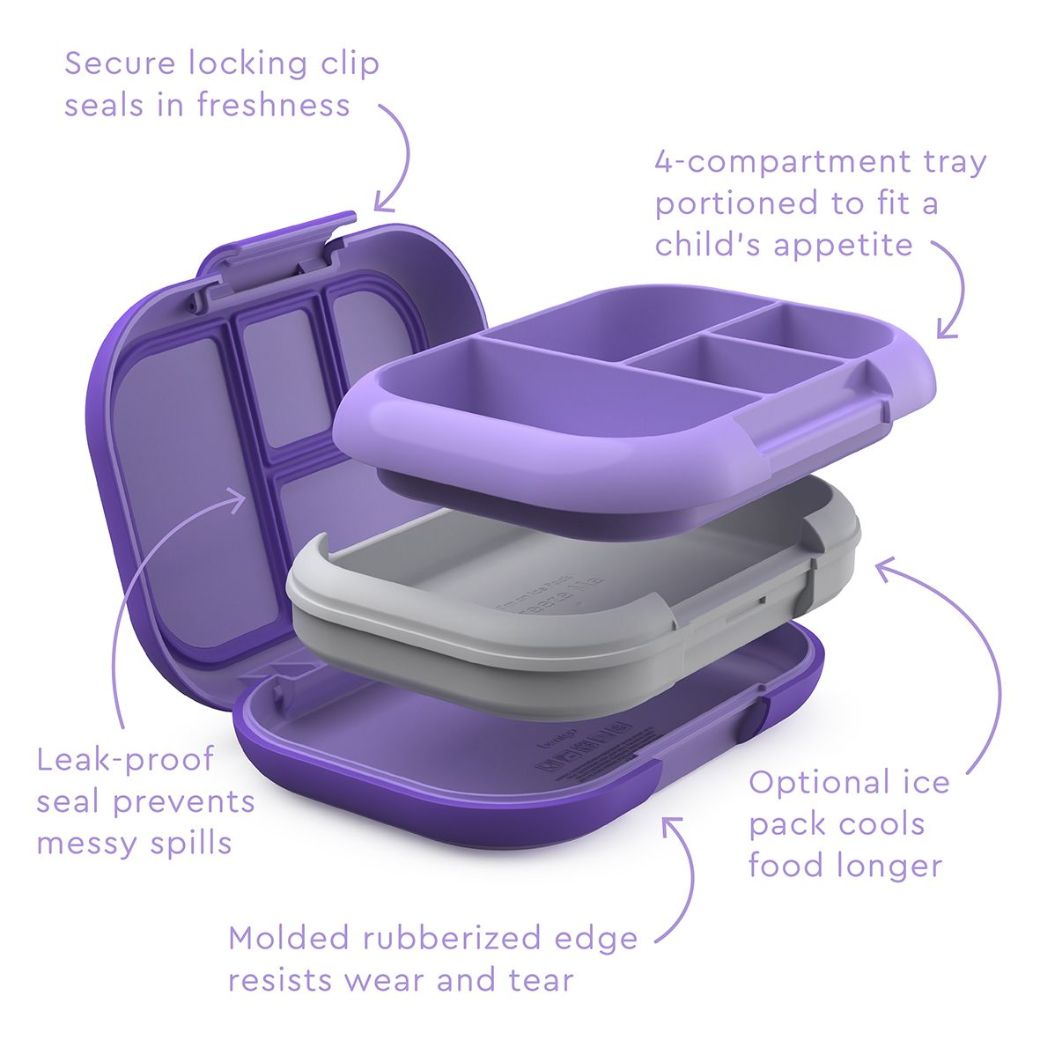 purple Bentgo chill kids leak proof lunch box - Mikki and Me
