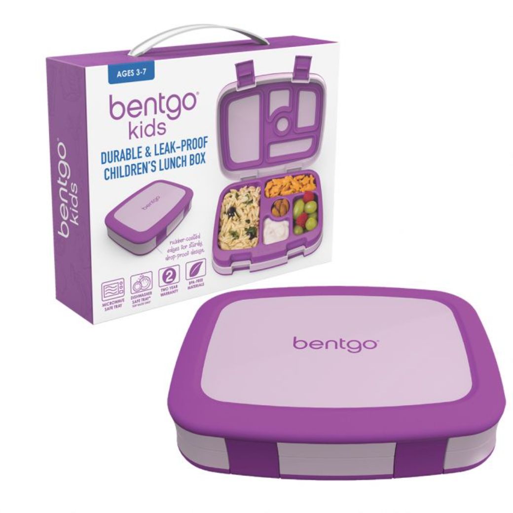purple bentgo kids leak proof lunch box for school - Mikki and Me
