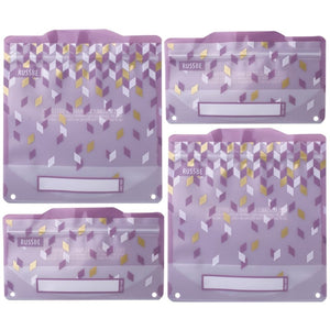 purple metallic confetti russbe reusable sandwich snack bags 4 pack kids store - Mikki and Me 