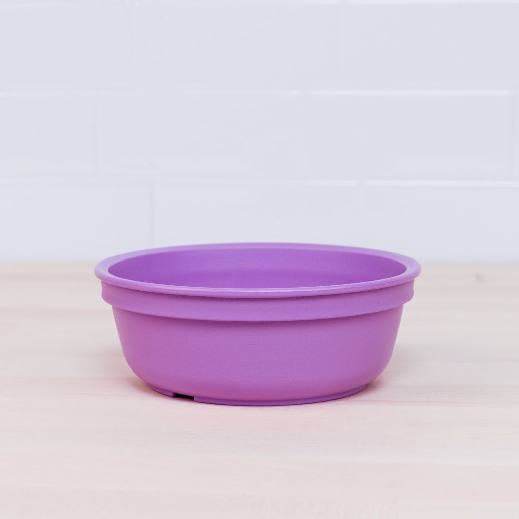 purple replay bowl for kids made from recycled plastic - Mikki and Me Kids