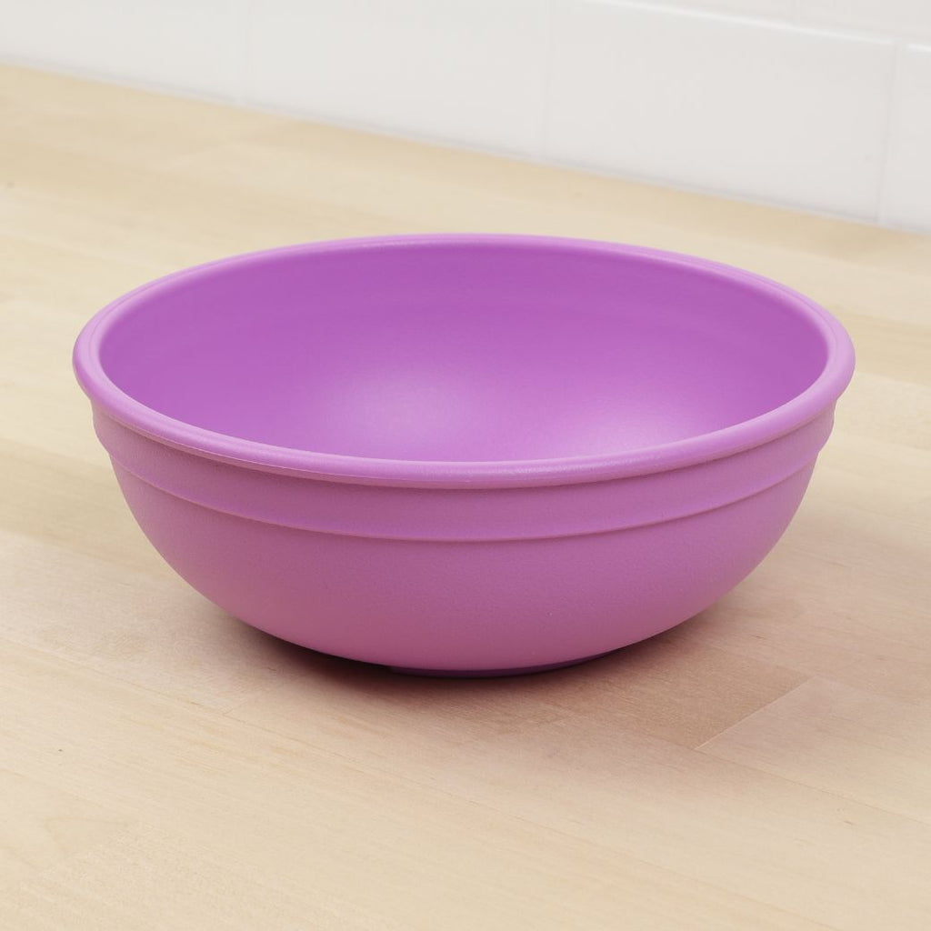 purple replay large bowl made out of recycled plastic for kids, adults and picnics- Mikki and Me Kids