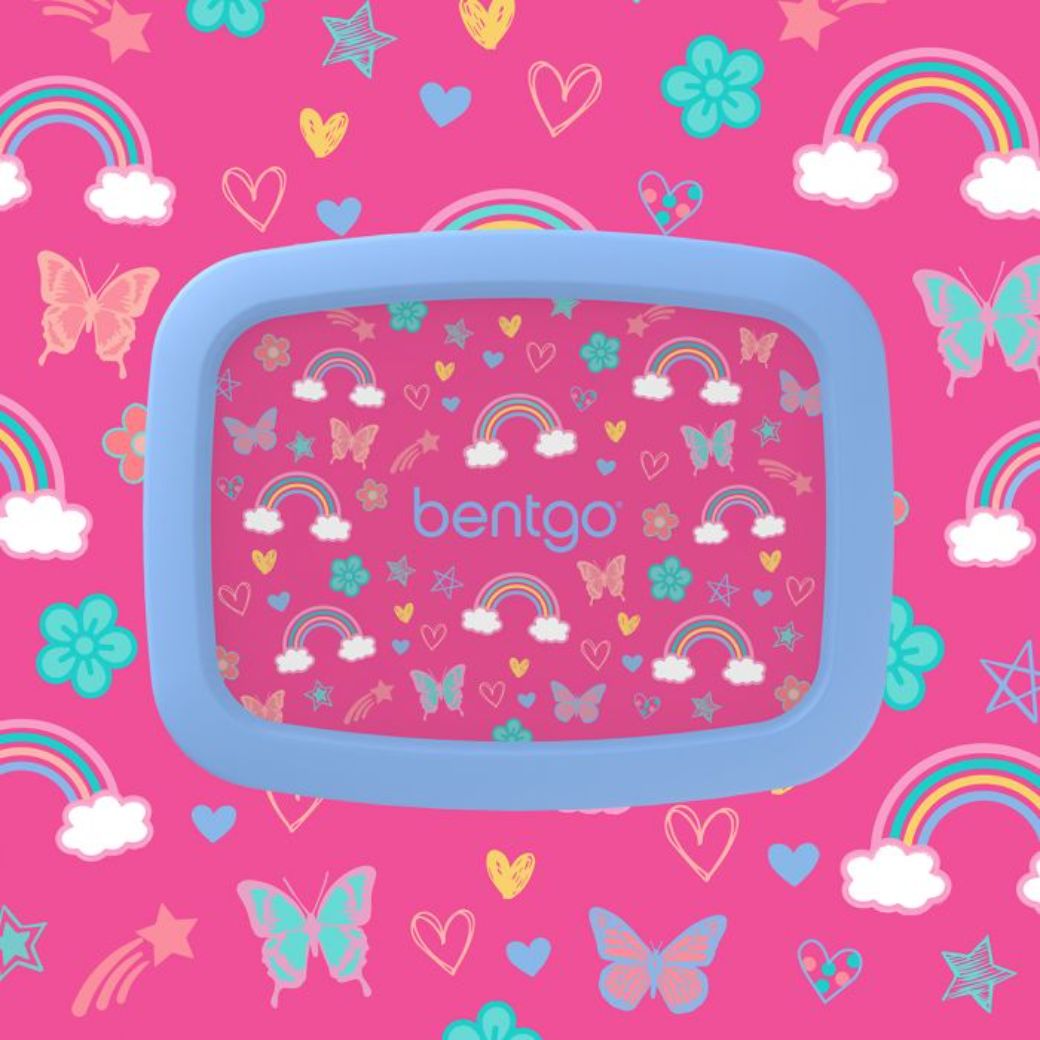 rainbows and butterflies bentgo kids leak proof lunch box for school - Mikki and Me