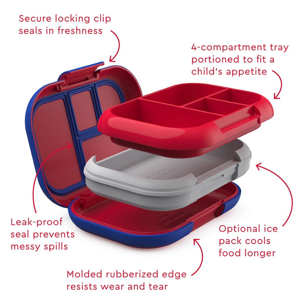 red Bentgo chill kids leak proof lunch box - Mikki and Me