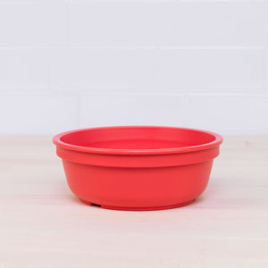 red replay bowl for kids made from recycled plastic - Mikki and Me Kids