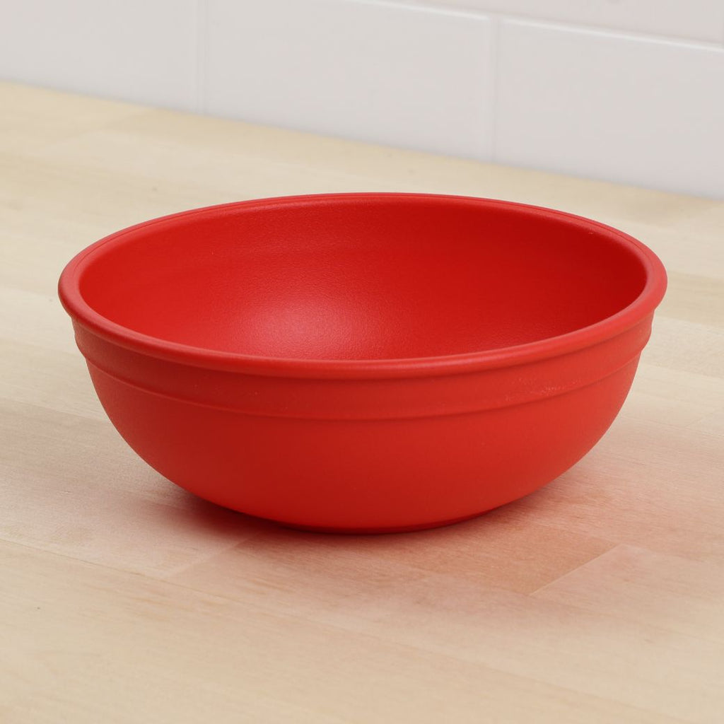 red replay large bowl made out of recycled plastic for kids, adults and picnics- Mikki and Me Kids