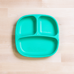 aqua Replay divided plate made out of recycled plastic   Mikki and Me Kids