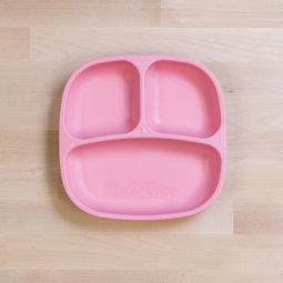 baby pink Replay divided plate made out of recycled plastic   Mikki and Me Kids