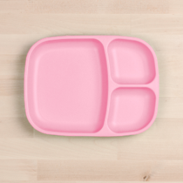 baby pink replay divided tray made out of recycled plastic - Mikki and Me Kids