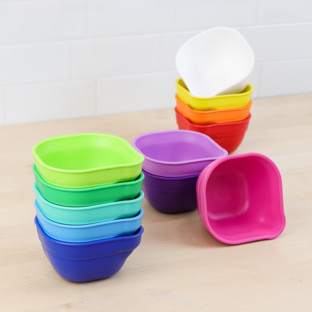 replay dip and pour bowls made out of recycled plastic - Mikki and Me Kids