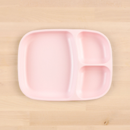 ice pink replay divided tray made out of recycled plastic - Mikki and Me Kids
