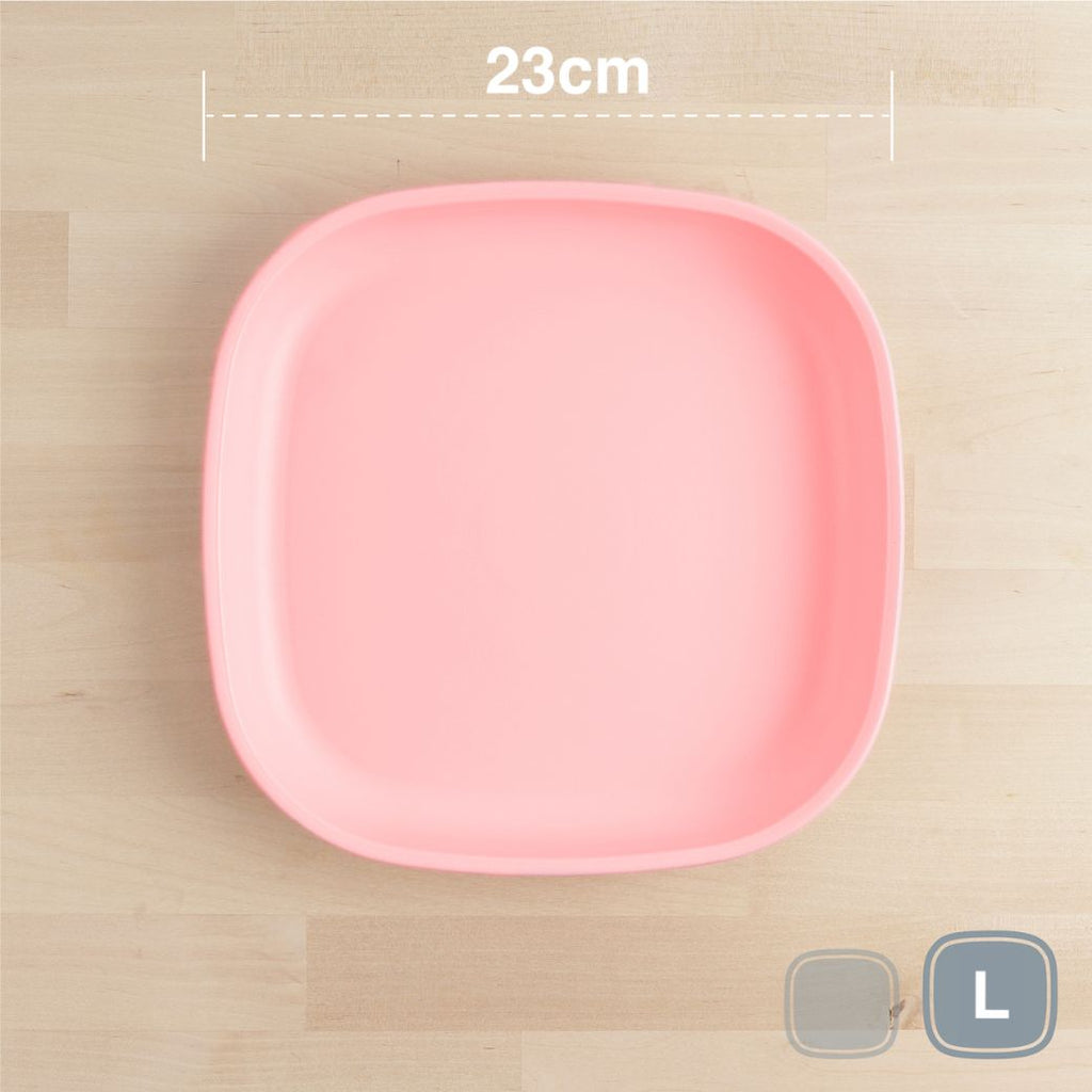 blush replay large flat plate made out of recycled plastic for kids, adults and picnics- Mikki and Me Kids