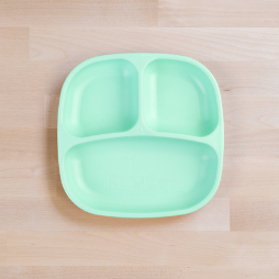 mint Replay divided plate made out of recycled plastic   Mikki and Me Kids