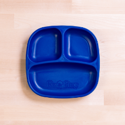 navy blue Replay divided plate made out of recycled plastic   Mikki and Me Kids