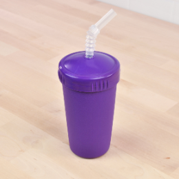 amethyst replay straw cup with reusable straw made out of recycled plastic - Mikki and Me Kids