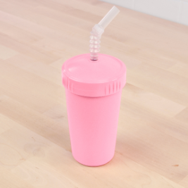 baby pink replay straw cup with reusable straw made out of recycled plastic - Mikki and Me Kids