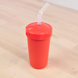 red replay straw cup with reusable straw made out of recycled plastic - Mikki and Me Kids